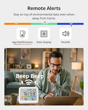 Load image into Gallery viewer, SwitchBot WiFi Indoor Outdoor Thermometer Meter Pro Pack with Outdoor Meter and Hub Mini (Matter Enabled), Wireless Humidity Sensor with App Control, Thermometer for Basement, Kitchen, and Greenhouse
