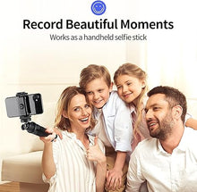 Load image into Gallery viewer, Aureday Phone Tripod, Flexible Tripod for iPhone and Android Cell Phone, Portable Small Tripod with Wireless Remote and Clip for Video Recording/Vlogging/Selfie Black
