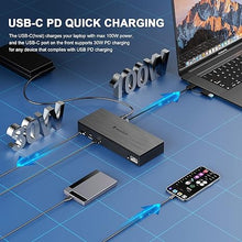 Load image into Gallery viewer, WAVLINK Quad Monitor USB C Docking Station with 4 HDMI, 4 Displayport, 18-in-1 Laptop Dock Compatible for Mac Windows Thunderbolt 4/3, 180W Power, 2.5G Ethernet, 3 USB3.0, 1 USB3.1, SD/TF, Audio/Mic
