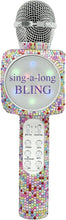 Load image into Gallery viewer, Sing-Along Bling Bluetooth Karaoke Microphone and Bluetooth Stereo Speaker All-in-One (Confetti Bling)
