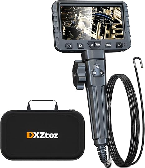 3.9mm Articulating Borescope, DXZtoz Professional Super Thin Endoscope Inspection Camera with Turnable Snake Camera, Flexible Gooseneck Fiber Optic Scope with Light, Cool Gadgets for Men- 3.3FT