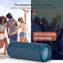 Load image into Gallery viewer, Portable Bluetooth Speaker, IPX7 Waterproof Wireless Bluetooth Speaker, Bassboom Technology, 25W Loud Stereo Sound, LED Light with TWS Pairing, 16H Playtime for Home and Outdoor -Blue
