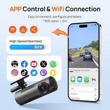 Load image into Gallery viewer, 70mai Dash Cam M310, 1296P QHD, Built in WiFi Smart Dash Camera for Cars, 130° Wide-Angle FOV, WDR, Night Vision, iOS/Android Mobile App, Loop Recording, Parking Monitor, Time-Lapse
