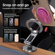 Load image into Gallery viewer, SYNCWIRE Fits MagSafe Car Mount, [All-Metal] Magnetic Phone Holder for Car, [Flexible Three-axis] 360° Rotation Magnetic Car Mount Strong Magnets Car Phone Holder Fits iPhone 16 15 14 13 12 Pro Max
