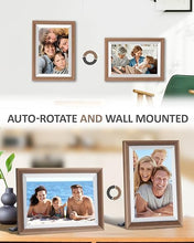 Load image into Gallery viewer, WiFi Digital Picture Frame 10.1 Inch 1280x800 HD IPS Touch Screen 16GB Storage, Smart Digital Photo Frame with Free Frameo APP to Share Photos or Videos Anywhere (Wood Frame)
