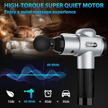 Load image into Gallery viewer, TOLOCO Massage Gun, Muscle Massage Gun Deep Tissue for Athletes with 10 Massage Heads, Electric Percussion Massager for Any Pain Relief, Silver
