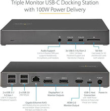 Load image into Gallery viewer, StarTech.com USB C Dock - Triple 4K Monitor USB Type-C Docking Station - 100W Power Delivery - DP 1.4 Alt Mode &amp; DSC, 2X DisplayPort 1.4/HDMI 2.0-6xUSB (2X 10Gbps), SD - Windows/Chrome (DK31C2DHSPD)
