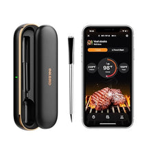 Load image into Gallery viewer, INKBIRD Meat Thermometer Wireless, Smart Bluetooth Meat Thermometer, IP67 Waterproof Wireless Meat Probe with Rechargeable Box for Outdoor Grill Smoker BBQ Rotisserie iOS &amp; Android App
