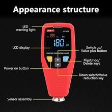 Load image into Gallery viewer, UT343A Paint Coating Thickness Gauge Meter, Car Painting Depth Gauge for Automotive Paint Thickness Measurement Tester with USB Data
