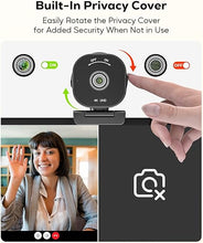 Load image into Gallery viewer, Nisheng 4K Webcam for PC, Autofocus USB Webcam, Dual AI Noise-Cancelling Mics, Plug &amp; Play Streaming Webcam with Privacy Cover, Web Camera for Zoom/Teams/Meet/Xbox/OBS
