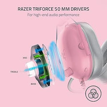 Load image into Gallery viewer, Razer BlackShark V2 X Gaming Headset: 7.1 Surround Sound - 50mm Drivers - Memory Foam Cushions - for PC, PS4, PS5, Switch - 3.5mm Audio Jack - Quartz Pink
