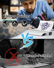 Load image into Gallery viewer, Phomemo Tattoo Stencil Printer with Case, Bluetooth Tattoo Printer with 10pcs Tattoo Transfer Paper, Thermal Portable Tattoo Machine for Tattoo Artists &amp; Beginners, Compatible with Phone &amp; PC, Silver
