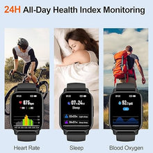 Load image into Gallery viewer, Smart Watch for Men Women with Bluetooth Call/Message Reminder, Fitness Watch 1.85&quot; HD Big Touch Screen, Heart Rate/Sleep/Spo2/Calories/Steps Monitor, 112+ Sport Mode, Activity Tracker for Android/iOS
