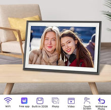 Load image into Gallery viewer, Forc Digital Picture Frame 15.6 Inch Digital Photo Frame, 1920x1080 IPS FHD Touch Screen, Built-in 32GB Storage, Auto Rotate Electronic Picture Frame Share Photos and Videos from Free APP
