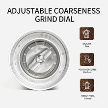 Load image into Gallery viewer, TIMEMORE Manual Coffee Grinder Stainless Steel Conical Hand Grinder Burr Chestnut C2S Internal Adjustable Setting Capacity 20g Pour Over Mocha Coffee for Travel, Camping, Home White
