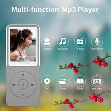 Load image into Gallery viewer, Bluetooth Mp3 Player, Classic Portable Walkman Mp3 &amp; Mp4 Players for Kids,HiFi Music Player with Video Play,FM Radio,Recording,E-Book,Alarm Clock,Mp3 Play up to 50 Hours with SD Card Slot Grey 16GB
