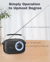 Load image into Gallery viewer, PRUNUS AM FM Radio Portable • AA Battery Operated Radio or Plug in Wall • Loud Speaker • Earphone Jack • Transistor Radio with Best Reception • Big knob Easy to Use • Luminous Dial • Small Radio J-112
