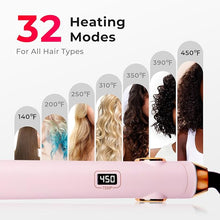 Load image into Gallery viewer, TYMO Flat Iron Hair Straightener and Curler 2 in 1 with 10s Fast Heating, 1 Inch Professional Titanium Straightening Curling Iron with 32 Adjustable Temp and Automatic Shut Off
