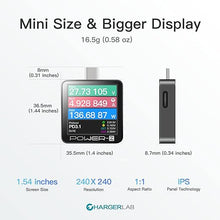 Load image into Gallery viewer, Power-Z KM003C Portable USB-C Fast Charging Tester PD3.1 QC5.0 Digital Voltmeter &amp; Ammeter Power Bank Tester
