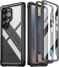 Load image into Gallery viewer, Poetic Guardian Case for Samsung Galaxy S25 Ultra 5G 6.9" (2025) [20 FT Mil-Grade Drop Tested], Built-in Screen Protector [Work with Fingerprint ID], Full Body Rugged Shockproof Case, Black/Clear
