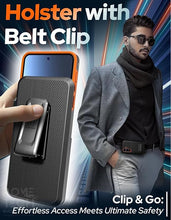Load image into Gallery viewer, for Samsung Galaxy S25 Compatible with MagSafe Magnetic Heavy Duty Slide Hip Phone Cover with Kickstand for Galaxy S25 - Black &amp; Orange
