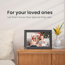 Load image into Gallery viewer, 10.1 Inch Digital Picture Frame with 32GB Storage, Frameo WiFi Digital Photo Frame, 1280 * 800 IPS Touch Screen, Auto-Rotate Slideshow, Easy to Share Photo/Video via Free App
