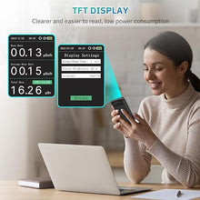 Load image into Gallery viewer, LifeBasis Geiger Counter Nuclear Radiation Detector, Radiation Dosimeter with TFT Display and Smart Alert Rechargeable Beta Gamma X-ray Radiation Monitor - with Lanyard and Bracket, Gloss Black
