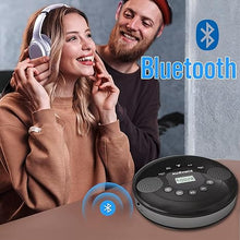 Load image into Gallery viewer, Portable CD Player with Bluetooth, Dual Speakers Mini Boombox, Rich Sound Quality, Easy Bluetooth Connectivity, Rechargeable, Anti-Skip, AUX Cable for Car &amp; Home Headphone Aurivoxis TravelTone
