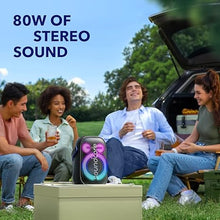 Load image into Gallery viewer, Soundcore Anker Rave Neo 2 Portable Speaker with 80W Stereo Sound, PartyCast 2.0, Light Show, IPX7 Waterproof (Floats on Water) 18H Playtime, Customizable EQ &amp; Bass Up (Renewed)
