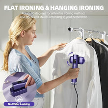 Load image into Gallery viewer, Steamer for Clothes, Portable Travel Steamer for Clothes Mini, Steamer ? Iron 2 In 1, Handheld Garment Steamer 1000W, 15s Heat Up, 100ML Water Tank, LCD Display, Rotatable Clothing Steam Iron (Purple)
