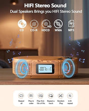 Load image into Gallery viewer, CD Player Portable, FELEMAN Upgraded Portable CD Player &amp; Bluetooth Speaker 2 in 1 Combo, Rechargeable Boombox CD Player for Car/Home with Remote Control, FM Radio, Support AUX/USB, Headphone Jack
