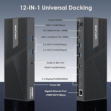 Load image into Gallery viewer, WAVLINK Docking Station 3 Monitors 4K@60Hz with Dual Displayport, HDMI, 130W Power Delivery, 5Gbps USB C, 4 USB A, RJ45, Audio, Compatible with MacBook M1/M2/M3, Windows, Thunderbolt
