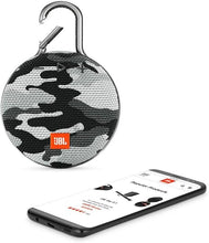 Load image into Gallery viewer, JBL Clip 3, Black Camo - Waterproof, Durable &amp; Portable Bluetooth Speaker - Up to 10 Hours of Play - Includes Noise-Cancelling Speakerphone &amp; Wireless Streaming
