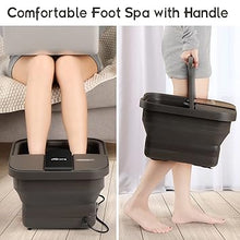 Load image into Gallery viewer, Beinilai Collapsible Foot Spa,Foot Bath with Heat and Massage and Bubble Jets,Foot Soak Tub with Six Non Motorized Foot Rollers,Acupressure Massage Points,Red Light and Removable Pumice Stone
