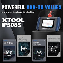 Load image into Gallery viewer, OBD2 Scanner Diagnostic Tool XTOOL IP508S, ABS, SRS Transmission Check Engine Code Reader, Diagnostic Scanner with ABS Bleeding, Oil, EPB, SAS, TPMS Reset, Injector, Throttle, Car Scanner Android 10
