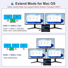Load image into Gallery viewer, Docking Station Dual Monitor for Dell/HP/Lenovo Laptop, USB C Docking Station 3 Monitor, Dual HDMI Adapter for 2 Monitors, 10 in 1 USB C Hub with 2 HDMI + VGA + Ethernet + 2 USB+SD/TF+100W PD+Audio

