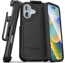 Load image into Gallery viewer, Encased Belt Case Compatible with iPhone 16 Plus with Holster Clip, (Compatible with MagSafe) Rugged Hybrid Phone Cover (Rebel Series)
