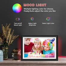 Load image into Gallery viewer, 32GB FRAMEO 10.1 Inch WiFi Digital Photo Frame with LED Light, 1280x800 HD IPS LCD Touch Screen, Auto-Rotate Portrait and Landscape, 32GB Storage, Share Moments Instantly via Frameo App from Anywhere

