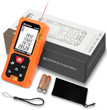 Load image into Gallery viewer, Laser Measure 328 Ft Digital Laser Distance Meter Measurement with 2 Bubble Levels?99 Sets Data Storage, M/in/Ft Unit Switching, IP54 and Multiple Functions Laser Measuring Tool.
