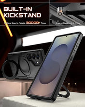 Load image into Gallery viewer, Poetic Neon MagPro Case for Samsung Galaxy S25 Ultra 5G, [Magnetic Ring Stand] Dual Layer Rugged Slim Shockproof Protective Cover, Black/Black
