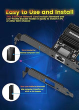 Load image into Gallery viewer, NICGIGA 2.5G Base-T PCIe Network Adapter, Realtek RTL8125B 2.5Gbps/1Gbps/100Mbps PCI Express Gigabit Network Card Convert to Ethernet RJ45 LAN Port for Gaming/Office, Support Windows/Linux
