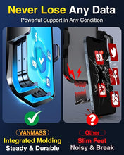 Load image into Gallery viewer, VANMASS ?65+LBS Strongest Suction &amp; Military-Grade 2024 Ultimate Car Phone Mount?Patent &amp; Safety Certs? Cell Phone Holder Truck Stand for Dashboard Windshield Vent for iPhone 16 15 Pro Max 14 Samsung
