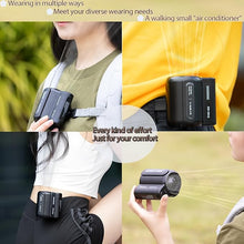 Load image into Gallery viewer, Portable Waist Clip Fan,Handheld Fan, Mini Cooling Fan, Powerful Small Personal Portable Fan,Speed Adjustable Wearable Personal Outdoor fan for Outdoor, Jobsite, Farms, Traveling, Fishing
