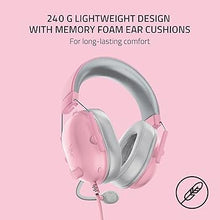 Load image into Gallery viewer, Razer BlackShark V2 X Gaming Headset: 7.1 Surround Sound - 50mm Drivers - Memory Foam Cushions - for PC, PS4, PS5, Switch - 3.5mm Audio Jack - Quartz Pink
