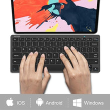 Load image into Gallery viewer, Arteck Ultra-Slim Keyboard Compatible with iPad 10.2-inch/iPad Air/iPad 9.7-inch/iPad Pro/iPad Mini, iPhone and Other Bluetooth Enabled Devices Including iOS, Android, Windows, Black
