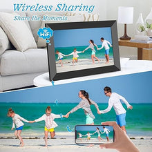 Load image into Gallery viewer, WiFi Digital Picture Frame 10.1 Inch Smart Digital Photo Frame with IPS Touch Screen HD Display, 16GB Storage Easy Setup to Share Photos or Videos Anywhere via Free Frameo APP (Black Frame)
