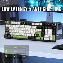 Load image into Gallery viewer, EPOMAKER X Aula F99 PRO Wireless Gaming Keyboard, Hot Swappable Custom Keyboard, 2.4GHz/Type-C/BT5.0 Mechanical Keyboard with 8000mAh Battery, RGB Backlit Gaming Keyboard (Black&amp;White&amp;Green)
