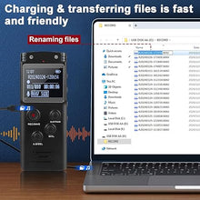 Load image into Gallery viewer, 128GB Ultra-Large Screen Digital Voice Recorder Voice Activated Recorder for Lectures Meetings Classes, Audio Recorder with Playback, Password, Variable Speed, Tape Recorder USB Charge, MP3
