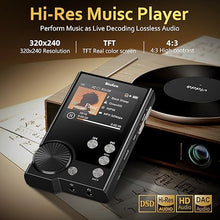 Load image into Gallery viewer, Diofox MP3 Player, High Fidelity Lossless DSD High Resolution Digital Audio Music Player, Portable Audio Player with 64GB Memory Card, Supports up to 256GB
