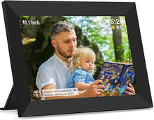 Load image into Gallery viewer, Frameo WiFi Digital Picture Frame with 10.1 Inch IPS Touch Screen,Loading Pictures to Smart Digital Photo Frame via Frameo App,Rotation and Backup to SD Card Automaticly,Gift for Mother&#39;s Day
